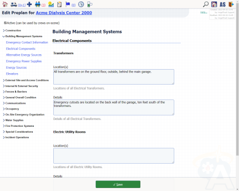 Fire Preplans / Building Data Pre-Planning